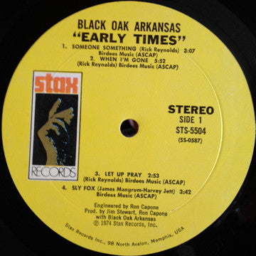 Black Oak Arkansas - Early Times