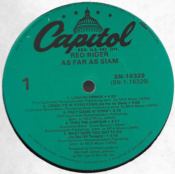 Red Rider - As Far As Siam