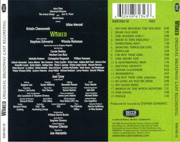 Stephen Schwartz - Wicked (Original Broadway Cast Recording)