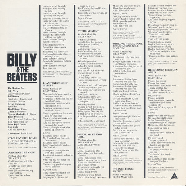 Billy Vera & The Beaters - Billy & The Beaters