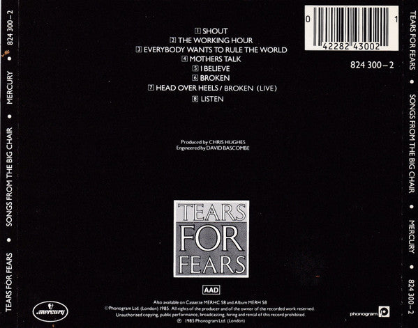 Tears For Fears - Songs From The Big Chair