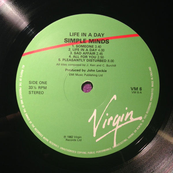 Simple Minds - Life In A Day