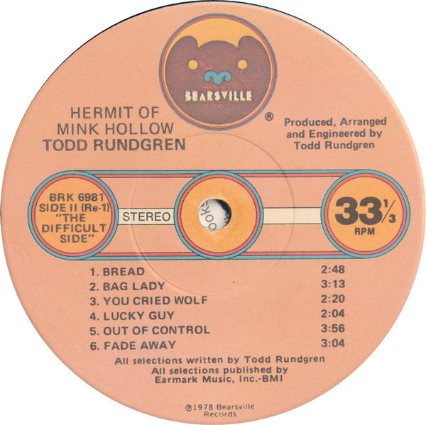 Todd Rundgren - Hermit Of Mink Hollow