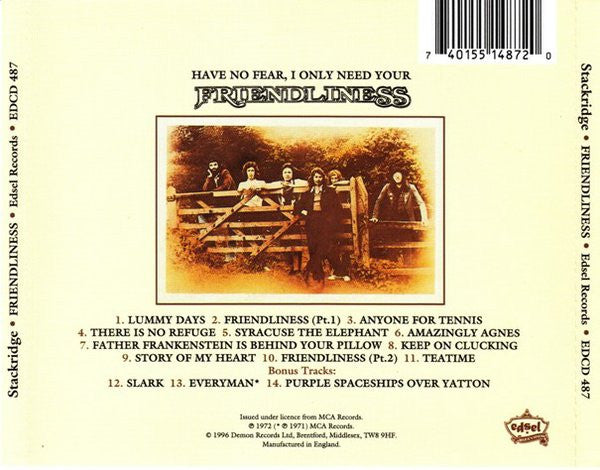 Stackridge - Friendliness