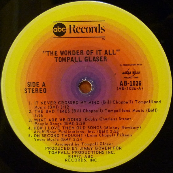Tompall Glaser - The Wonder Of It All