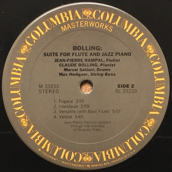 Jean-Pierre Rampal - Suite For Flute And Jazz Piano