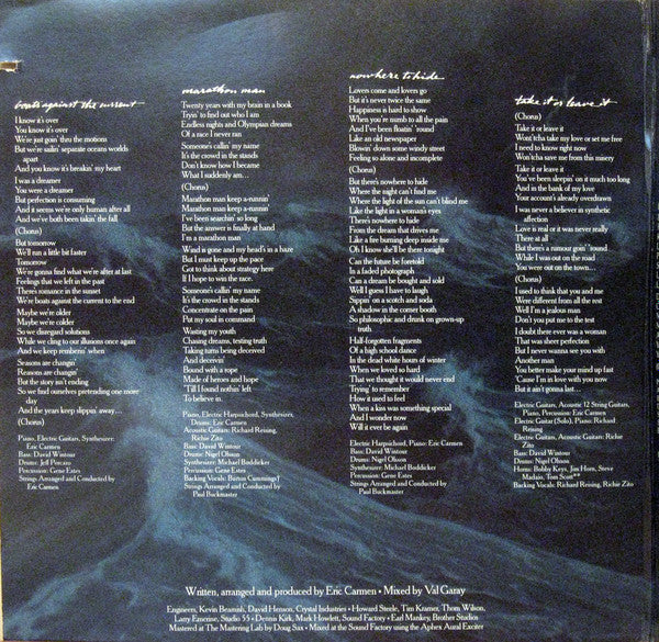Eric Carmen - Boats Against The Current
