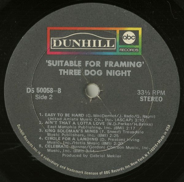 Three Dog Night - Suitable For Framing