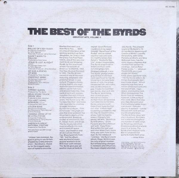 The Byrds - The Best Of The Byrds - Greatest Hits, Volume II
