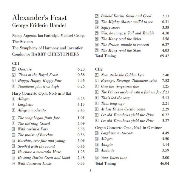 Georg Friedrich Händel - Alexander's Feast