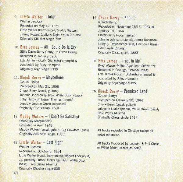 Various - The Best Of Chess Records