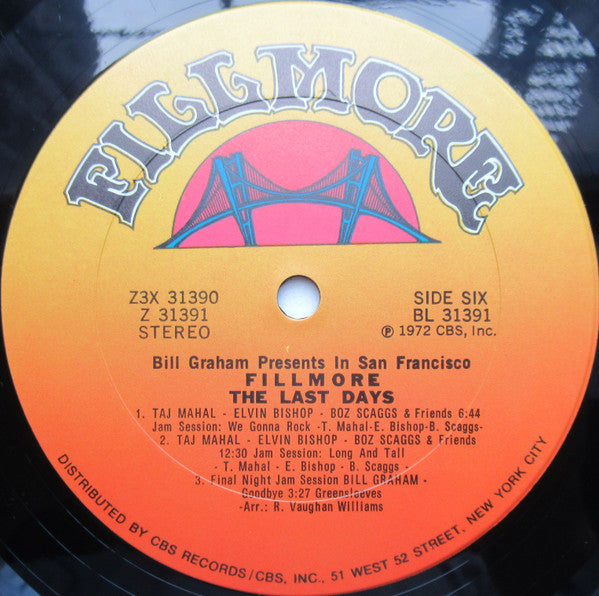 Various - Fillmore - The Last Days