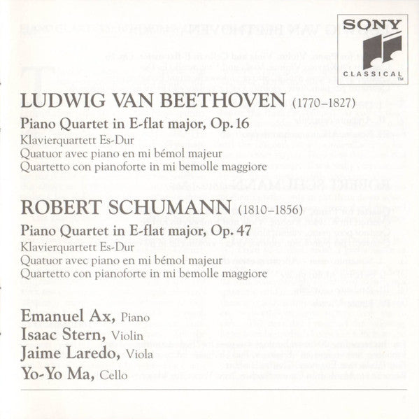 Ludwig Van Beethoven - Beethoven • Schumann: Piano Quartets