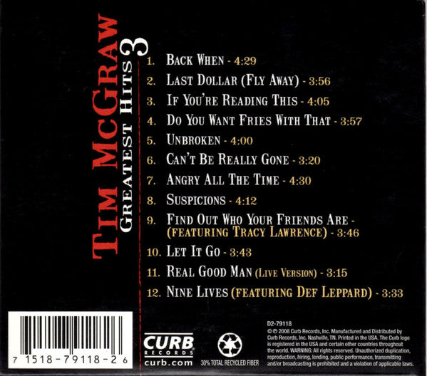 Tim McGraw - Greatest Hits 3