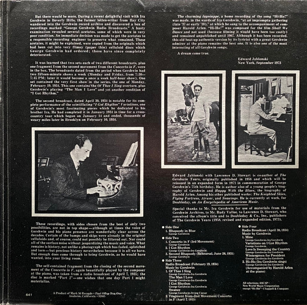 George Gershwin - Gershwin By Gershwin