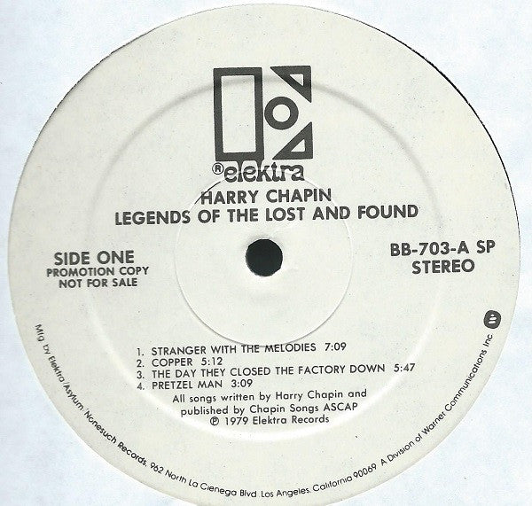 Harry Chapin - Legends Of The Lost And Found