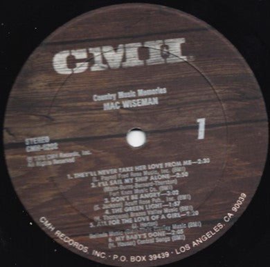 Mac Wiseman - Country Music Memories