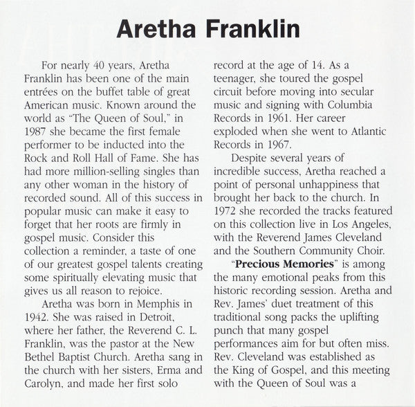 Aretha Franklin - Gospel Greats