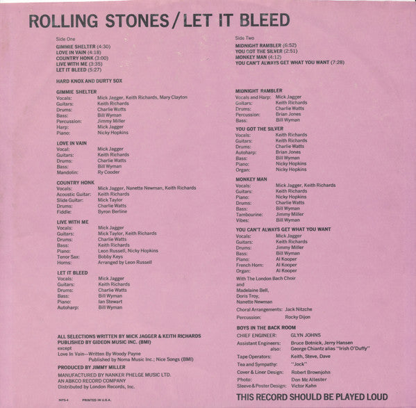 The Rolling Stones - Let It Bleed