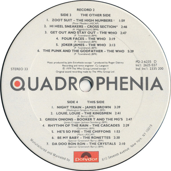 Various - Quadrophenia (Music From The Soundtrack Of The Who Film)