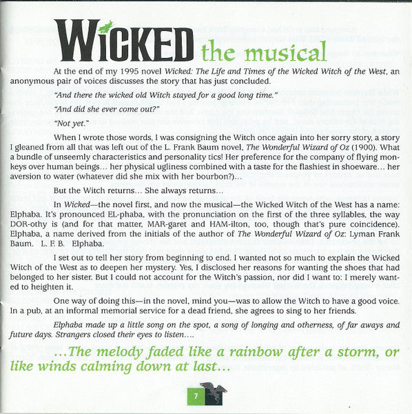 Stephen Schwartz - Wicked (Original Broadway Cast Recording)