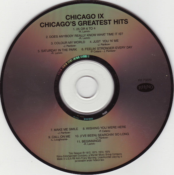 Chicago (2) - Chicago IX - Chicago's Greatest Hits