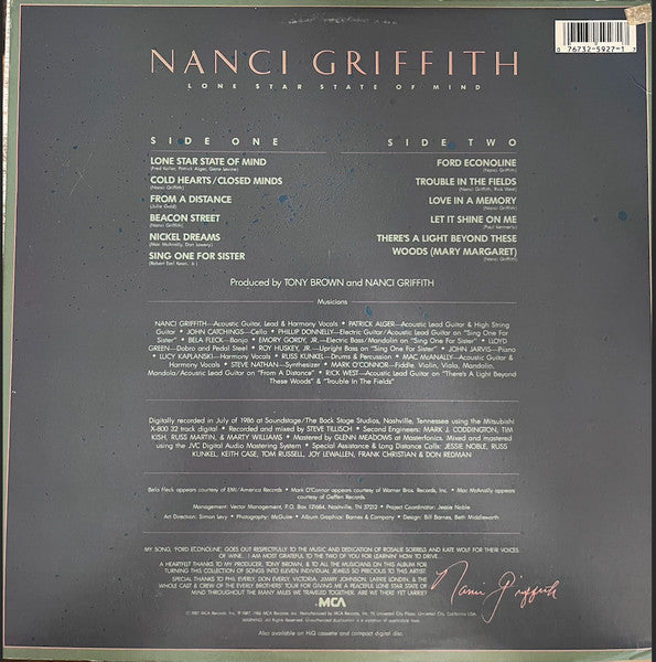 Nanci Griffith - Lone Star State Of Mind