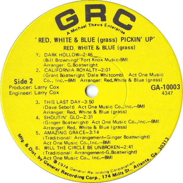 Red, White & Blue (Grass) - Pickin' Up