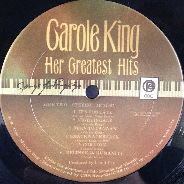 Carole King - Her Greatest Hits (Songs Of Long Ago)