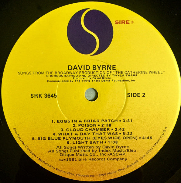 David Byrne - Songs From The Broadway Production Of "The Catherine Wheel"