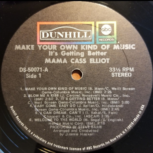 Cass Elliot - Make Your Own Kind Of Music - It's Getting Better