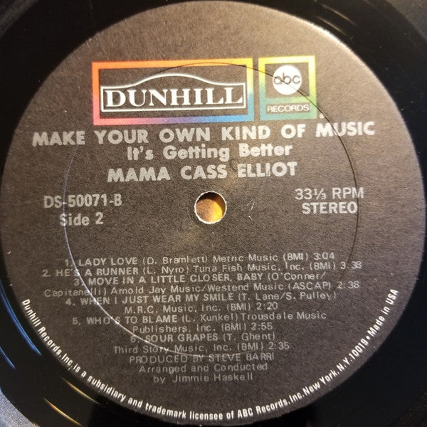 Cass Elliot - Make Your Own Kind Of Music - It's Getting Better