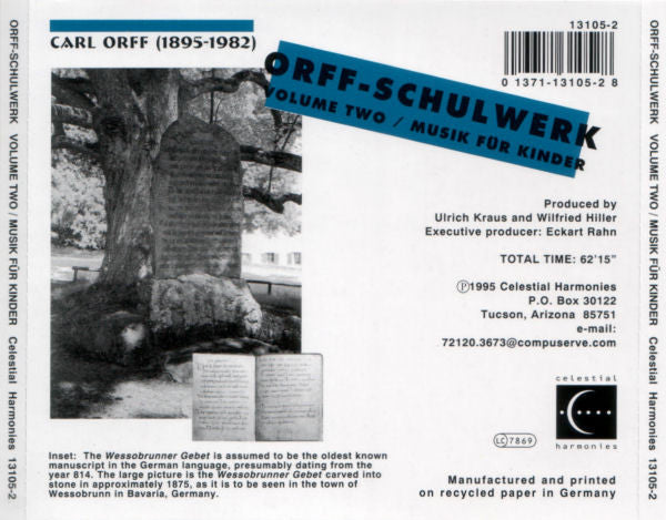 Carl Orff - Orff-Schulwerk Volume Two / Musik Für Kinder