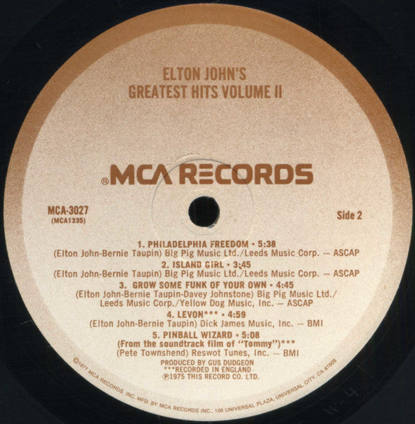 Elton John - Greatest Hits Volume II