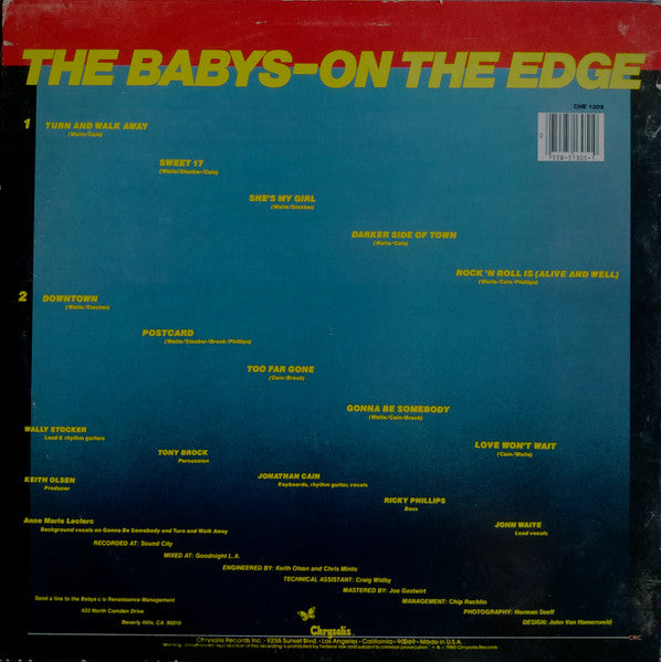 The Babys - On The Edge