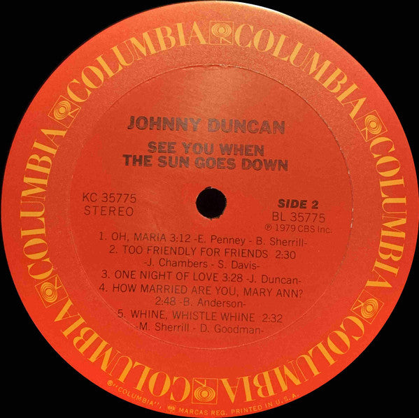 Johnny Duncan (3) - See You When The Sun Goes Down