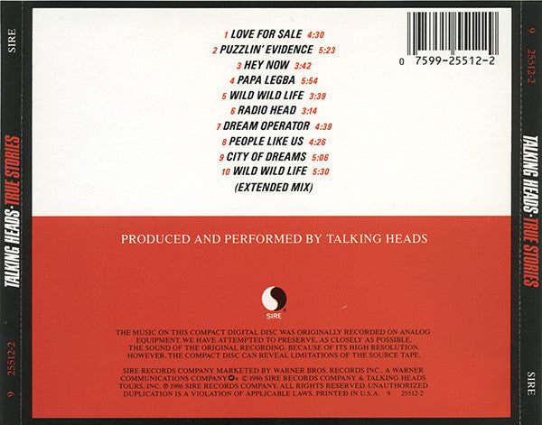 Talking Heads - True Stories
