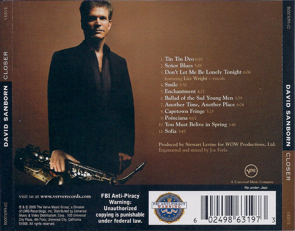 David Sanborn - Closer