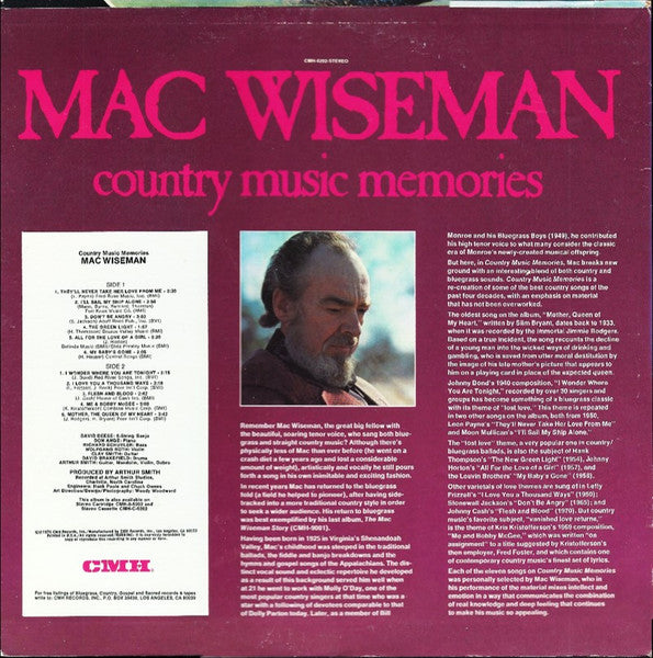 Mac Wiseman - Country Music Memories