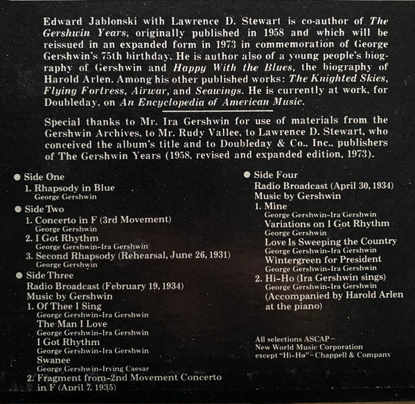 George Gershwin - Gershwin By Gershwin