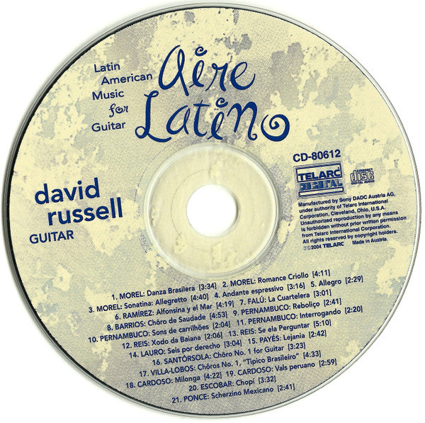 David Russell - Aire Latino, Latin American Music For Guitar