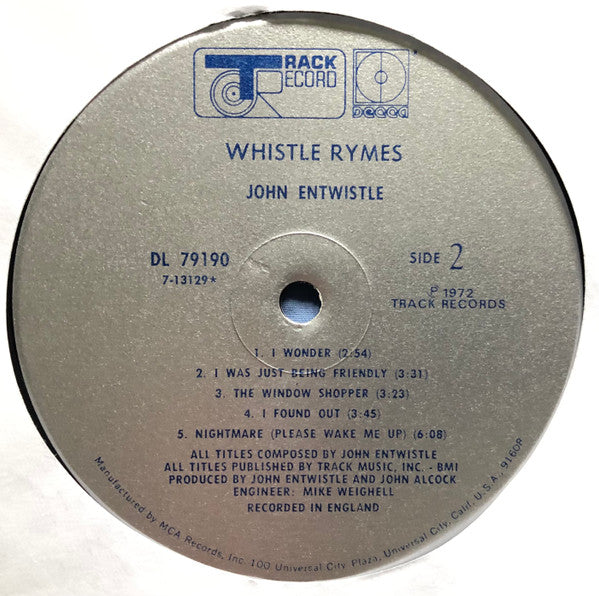 John Entwistle - Whistle Rymes