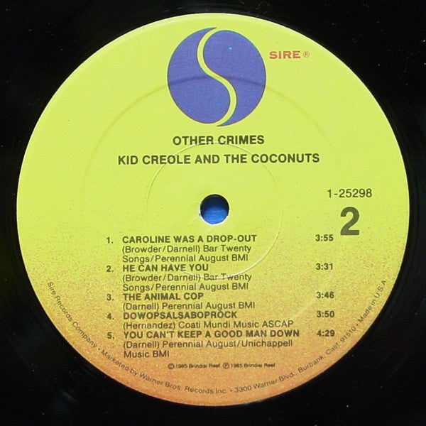 Kid Creole And The Coconuts - In Praise Of Older Women And Other Crimes