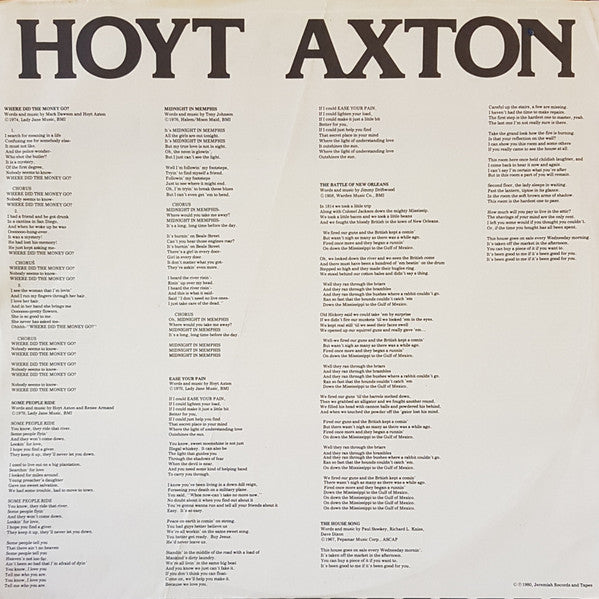 Hoyt Axton - Where Did The Money Go?
