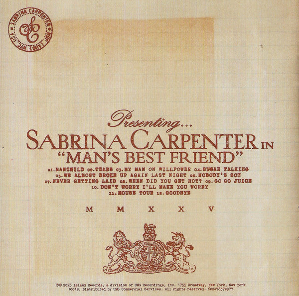 Sabrina Carpenter - Man's Best Friend