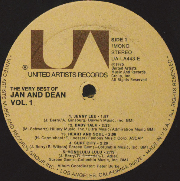 Jan & Dean - The Very Best Of Jan & Dean Vol. 1