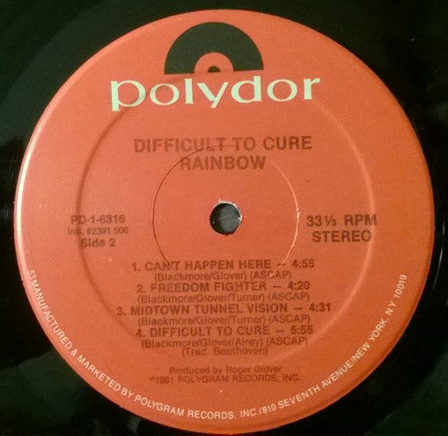 Rainbow - Difficult To Cure