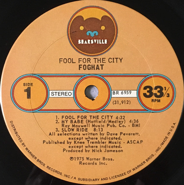 Foghat - Fool For The City