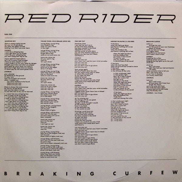 Red Rider - Breaking Curfew