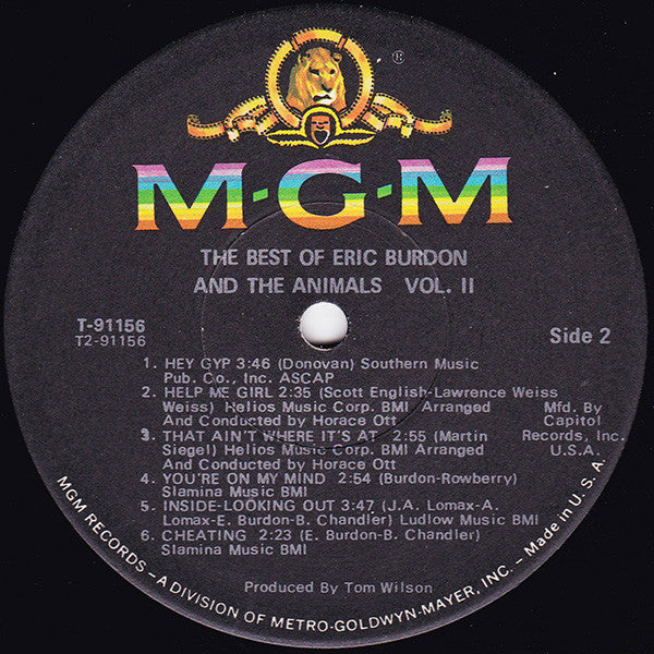 Eric Burdon & The Animals - The Best Of Eric Burdon And The Animals Vol. II